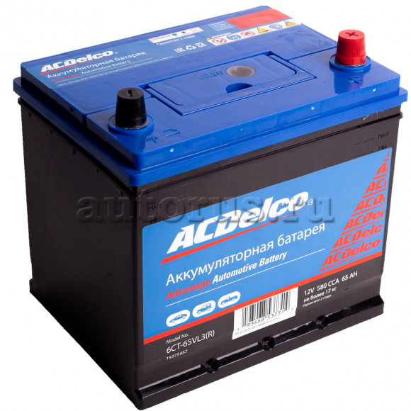 ACDelco GM Silver Аккумулятор (Battery) Asia 6СТ 65-З-R Обратная Полярность ACDelco GM Silver Аккумулятор (Battery) Asia 6СТ 65-З-R Обратная Полярность