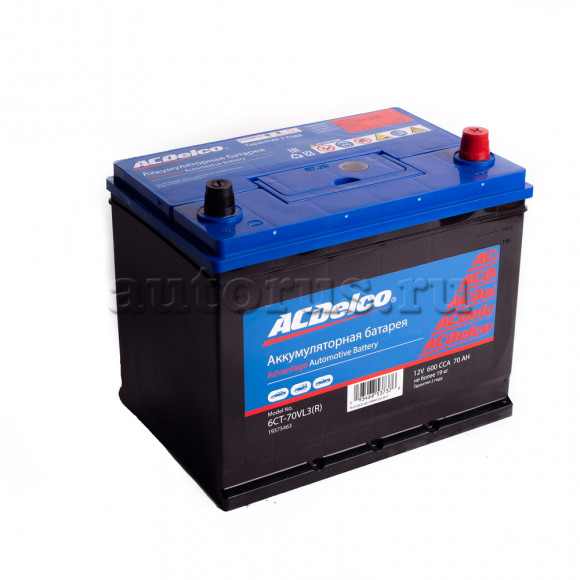 ACDelco GM Silver Аккумулятор (Battery) Asia 70-З-R Обратная Полярность ACDelco GM Silver Аккумулятор (Battery) Asia 70-З-R Обратная Полярность