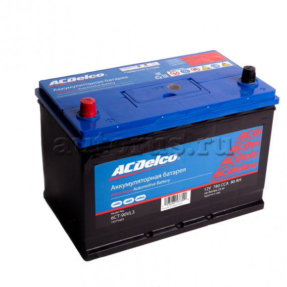 ACDelco GM Silver Аккумулятор (Battery) Asia 90-З-L Прямая Полярность ACDelco GM Silver Аккумулятор (Battery) Asia 90-З-L Прямая Полярность