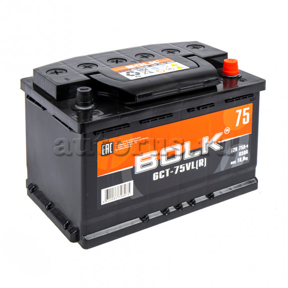 Аккумулятор Standart 75 А/ч обратная R+ 278x175x190 EN650 А РОССИЯ