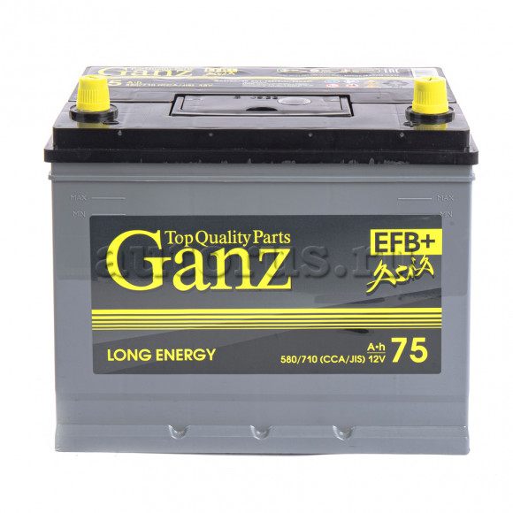 Аккумулятор GANZ ASIA EFB 75 А/ч ОБР 260x175x225 EN580