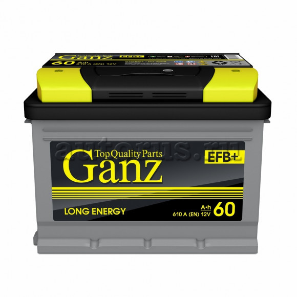 Аккумулятор GANZ EFB 60 А/ч 242x175x190 EN610 А