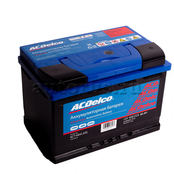ACDelco GM Silver Аккумулятор (Battery) 66-З-R Обратная Полярность ACDelco GM Silver Аккумулятор (Battery) 66-З-R Обратная Полярность