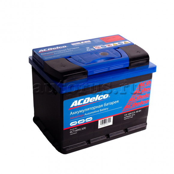 ACDelco GM Silver Аккумулятор (Battery) 6СТ-60-З-R Обратная Полярность