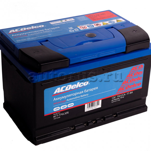 ACDelco GM Silver Аккумулятор (Battery) 77-З-R Обратная Полярность
